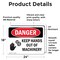 Signmission Keep Hands Out Of Machinery Danger Sign, Vinyl Decal, 24in W x 18in L, 2PK OS-2PACK-DS-D-1824-L-1394 - alternate 5